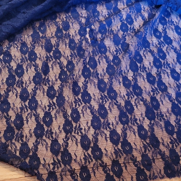 Free People Sheer Navy Lace Maxi Dress - Picture 11 of 13